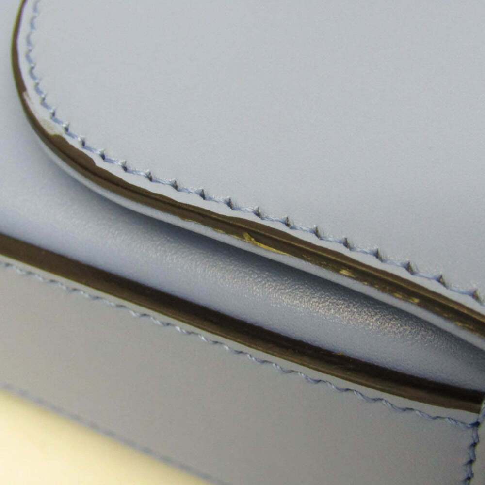 GUCCI Blue Leather Bamboo Shoulder Bag - Picture 6 of 16